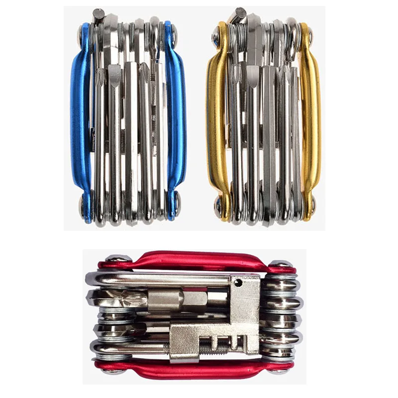 cheap 11 in 1 Bicycle Repair Tools Multifunction Wrench Herramientas Bicicleta Portable MTB Mountain Bike Repairing Tools Kit