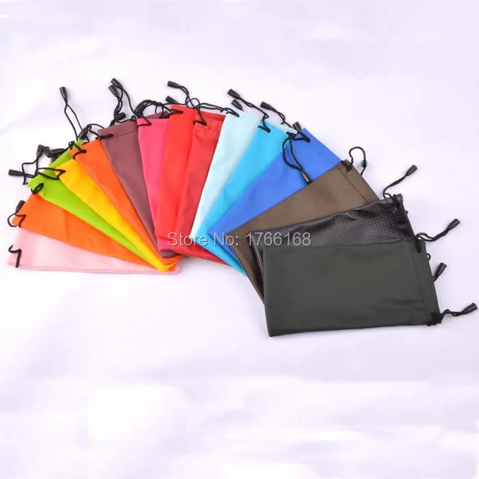 9x18 см красочные водонепроницаемый кожаный мешок солнцезащитные очки ПВХ сумка очки случае смешанных цветов
