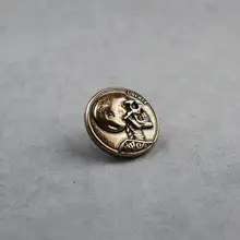 Поделки johnleather «сделай сам» фурнитура цинковый сплав череп голова монета Concho античная латунь отделка 31 мм