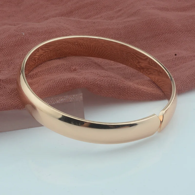 1 шт., 6 мм, 8 мм, 10 мм, 12 мм, широкие женские гладкие браслеты цвета розового золота, браслеты, открывающиеся ювелирные изделия, диаметр 60 мм