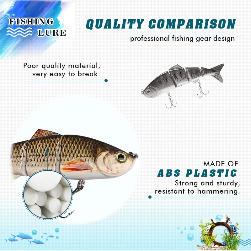 DONQL Fishing Lure 4 Segment Lifelike Fishing Hard Bait 21g 64g 84g Crankbaits Fishing Lures Wobblers Crankbait pesca Jig (1)