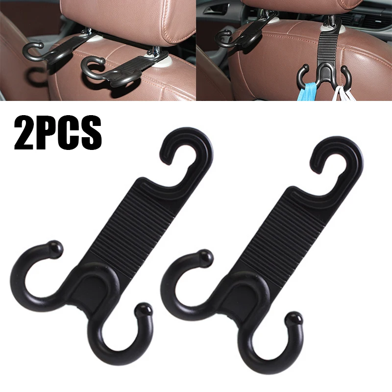 

Claw Hook Shape Fastener Car Seat Back Cargo Trunk Bag Black 2pcs Replacement