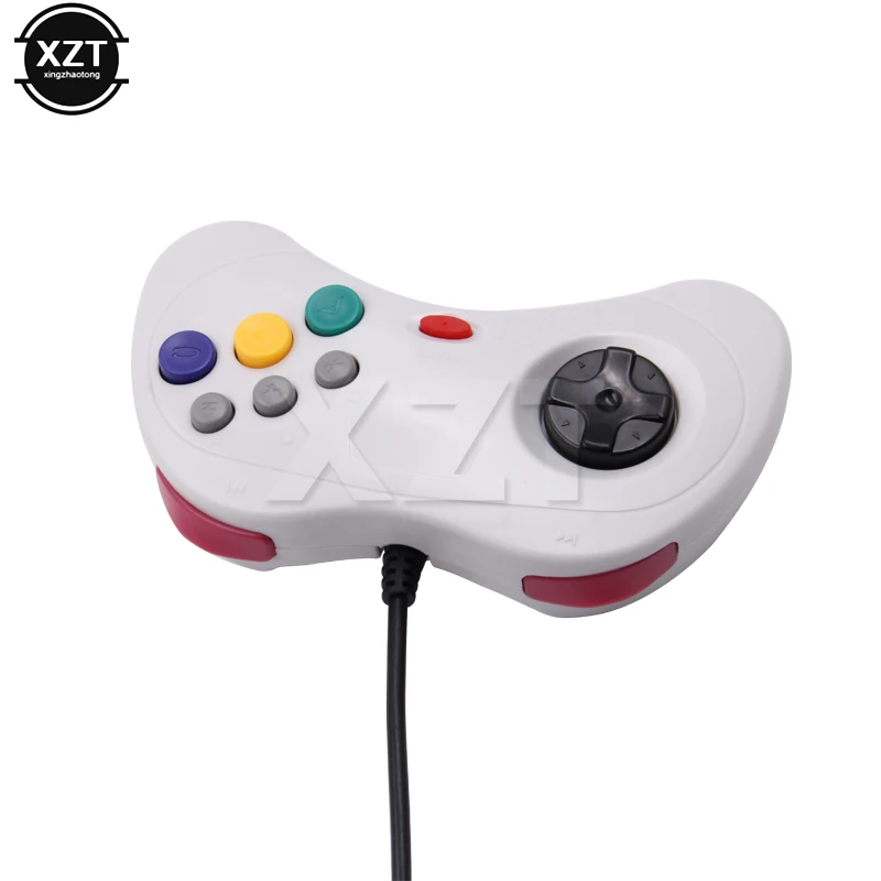1pcs new Wired USB Gamepad Classic Controller Joypad For Saturn System Style For PC Sega Retro Handheld