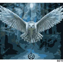 Колокольчик ветра OWL. 40x50 см, картина по номерам, сделай сам, настенное искусство, декор гостиной, пейзаж, фигура, животное, цветок, мультфильм