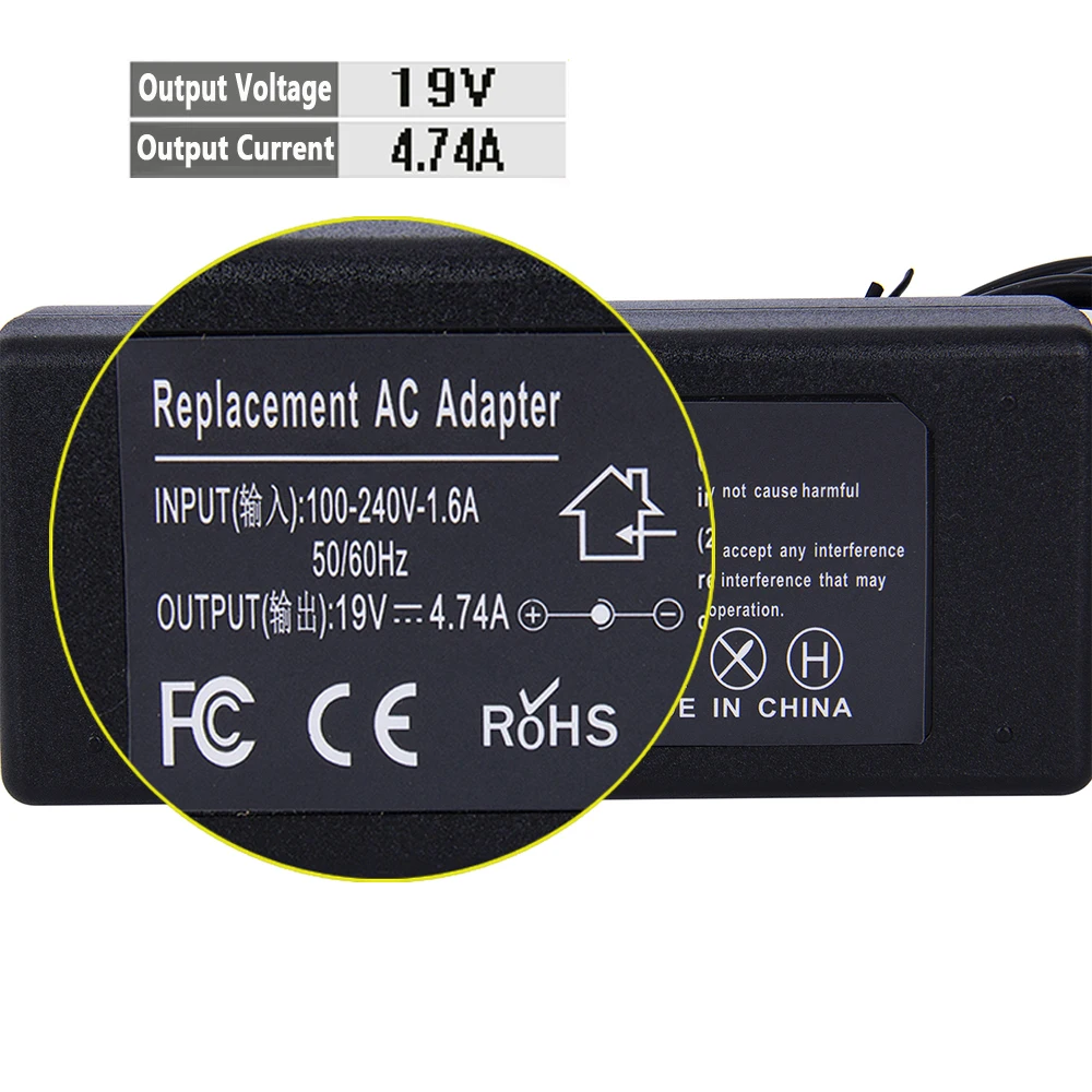 KWOKKER Питание 19V 4.74A 7,5x5,0 мм адаптер переменного тока Зарядное устройство для hp ноутбук G4 DV3 DV4 DV5 DM4 6515B 8710P NC2400 NX6115
