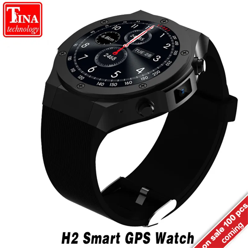 

Original H2 Smart GPS watch android ios 1G+16GB 1.39 inch mtk6580 SmartWatch phone 3G wifi GPS 5M heart rate nano SIM GSM WCDMA