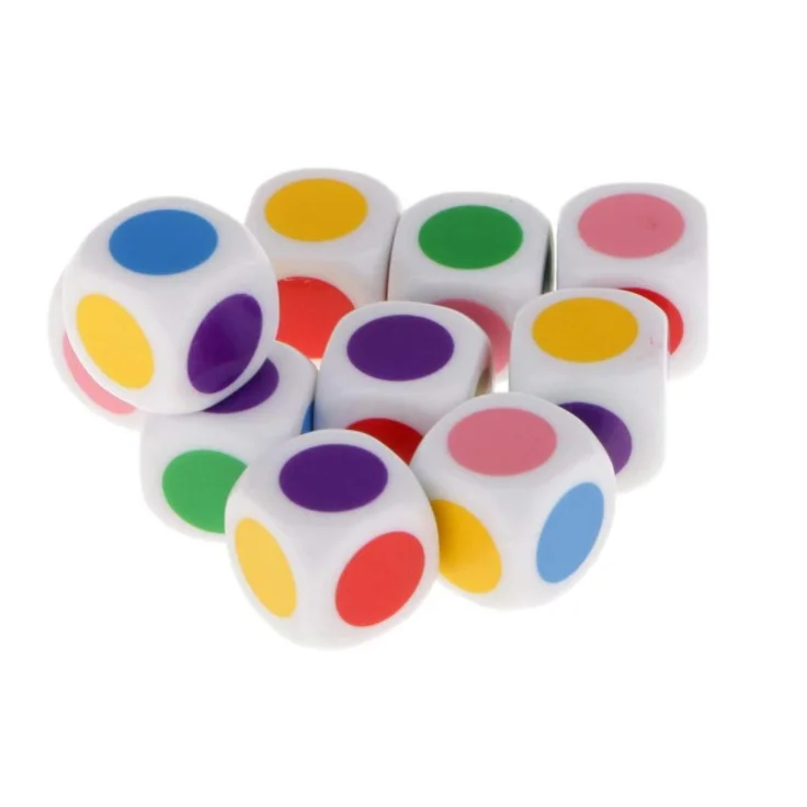 

5pcs Acrylic Kids Board Game Six Sided white Color Family Party Funny Table Dices Games Educational Toys High Quality