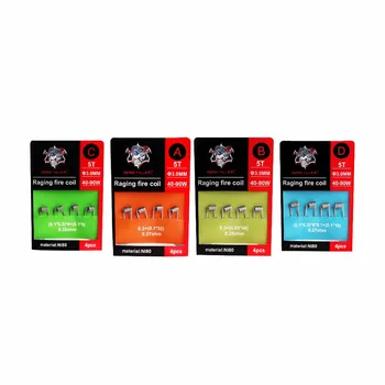 

Demon Killer Raging Fire Coil Ni80 Coil Heating Wires for RDA RBA Vape Tank Atomizer 4pcs/pack