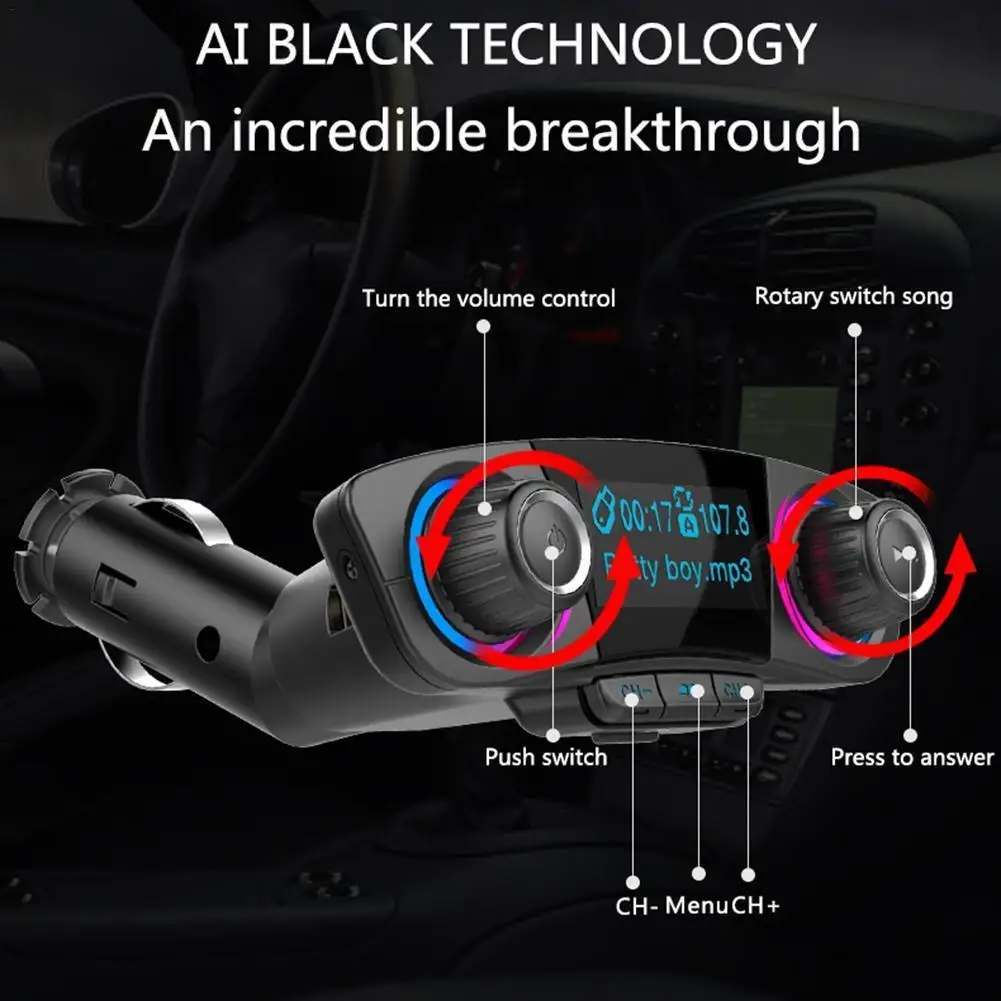 Digital Bluetooth Car MP3 Player FM Emission Music Player with LCD