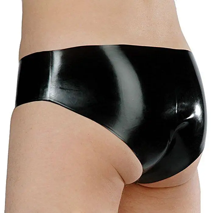 

Top Quality Sexy Men's Mould Black / Red Latex Fetish Briefs Underpants Unique