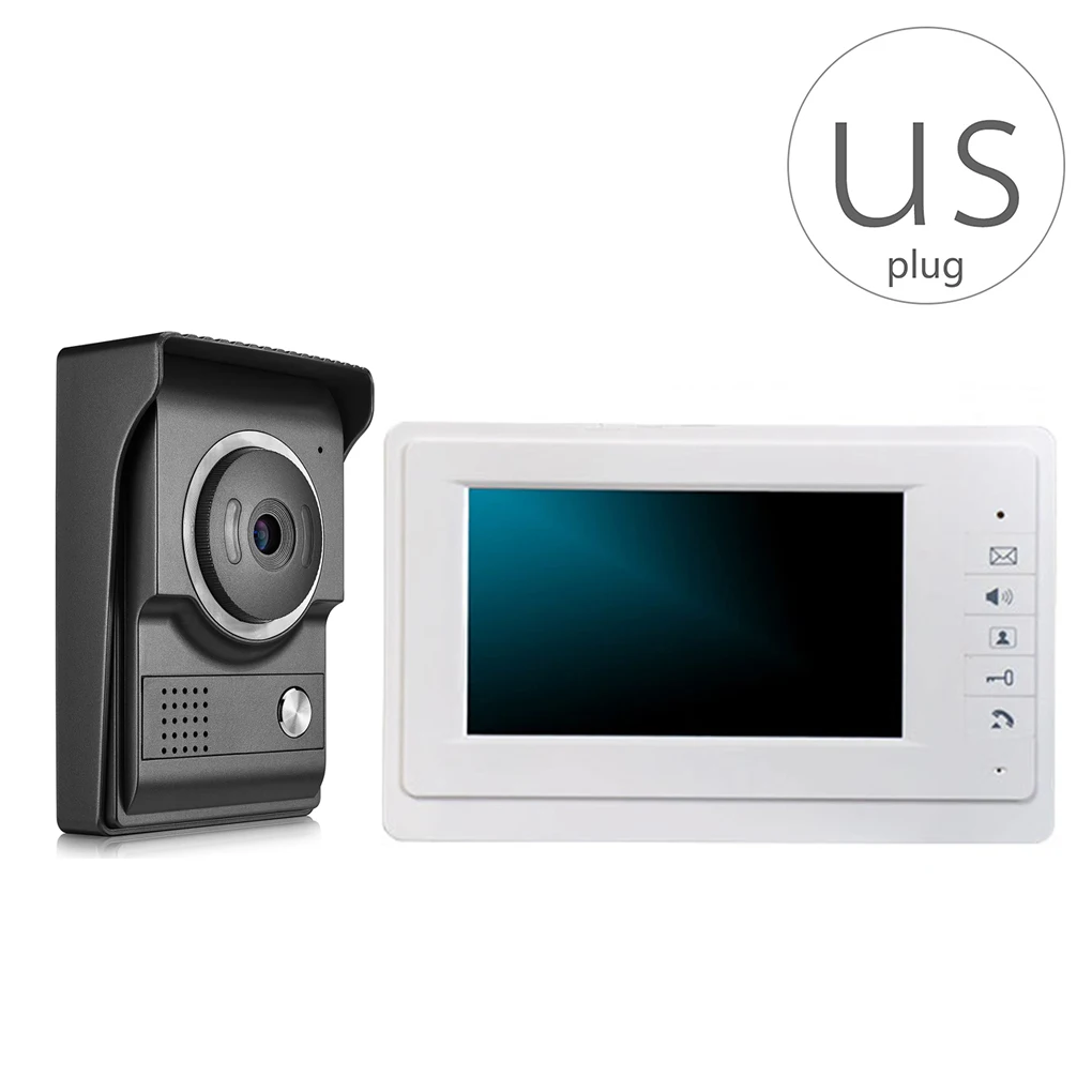 

V70F-L+ 7 inch Color Video Door Phone Intercom Doorbell System Kit IR Night Vision Camera Doorphone Intercom Monitor