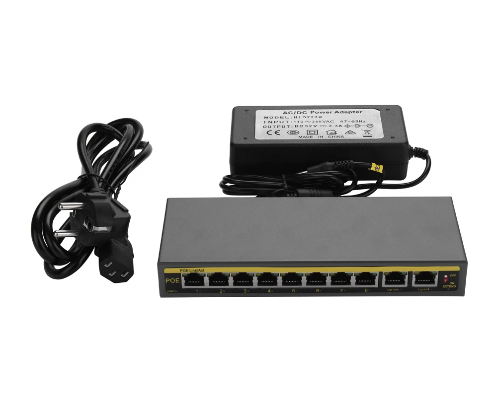 Смарт коммутатор Hamrolte POE 8 каналов IEEE802.3af 10/100 Мбит/с для IP Камеры NVR системы