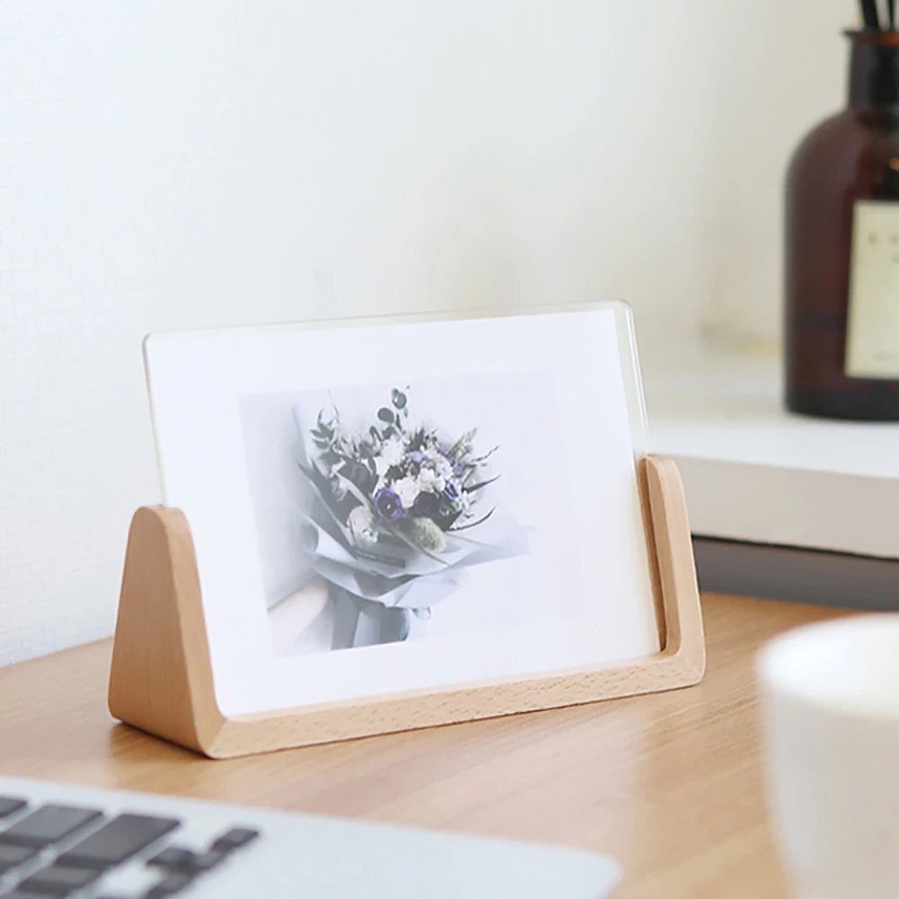 

Wood Acrylic Photo Frame U-Shaped Photo Frame Wooden Photo Frame Wedding Photo Picture Home Decoration Accessories