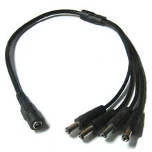 1 to 4 Power Splitter Cable 12V DC Cord 1 Female to 4 Male for cctv camera
