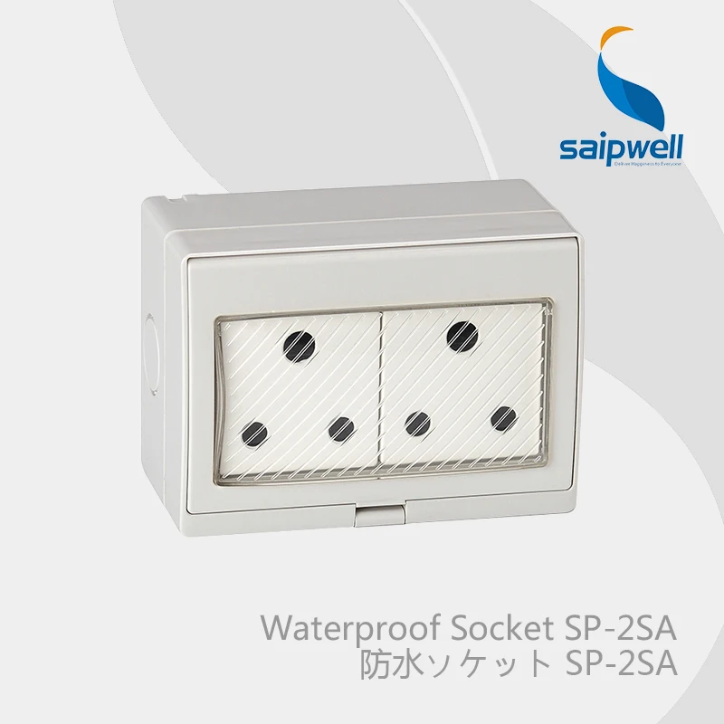 

Saipwell Electrical Equipment & Supplies outdoor waterproof socket South Africa Standard (SP-2SA)