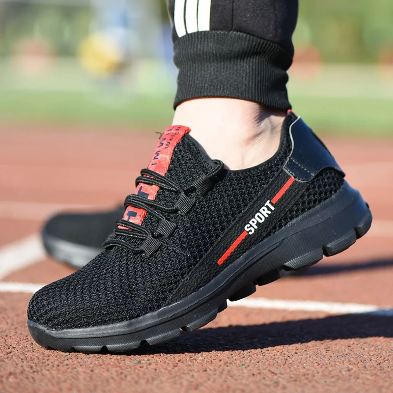 الرجال تنفس خفيفة الوزن حذاء امن للعمل الرجال في الهواء الطلق غطاء صلب لأصبع القدم مكافحة تحطيم ثقب البناء سلامة الأحذية الرجال تنفس خفيفة الوزن حذاء امن للعمل الرجال في الهواء الطلق غطاء صلب لأصبع القدم مكافحة تحطيم ثقب البناء سلامة الأحذية