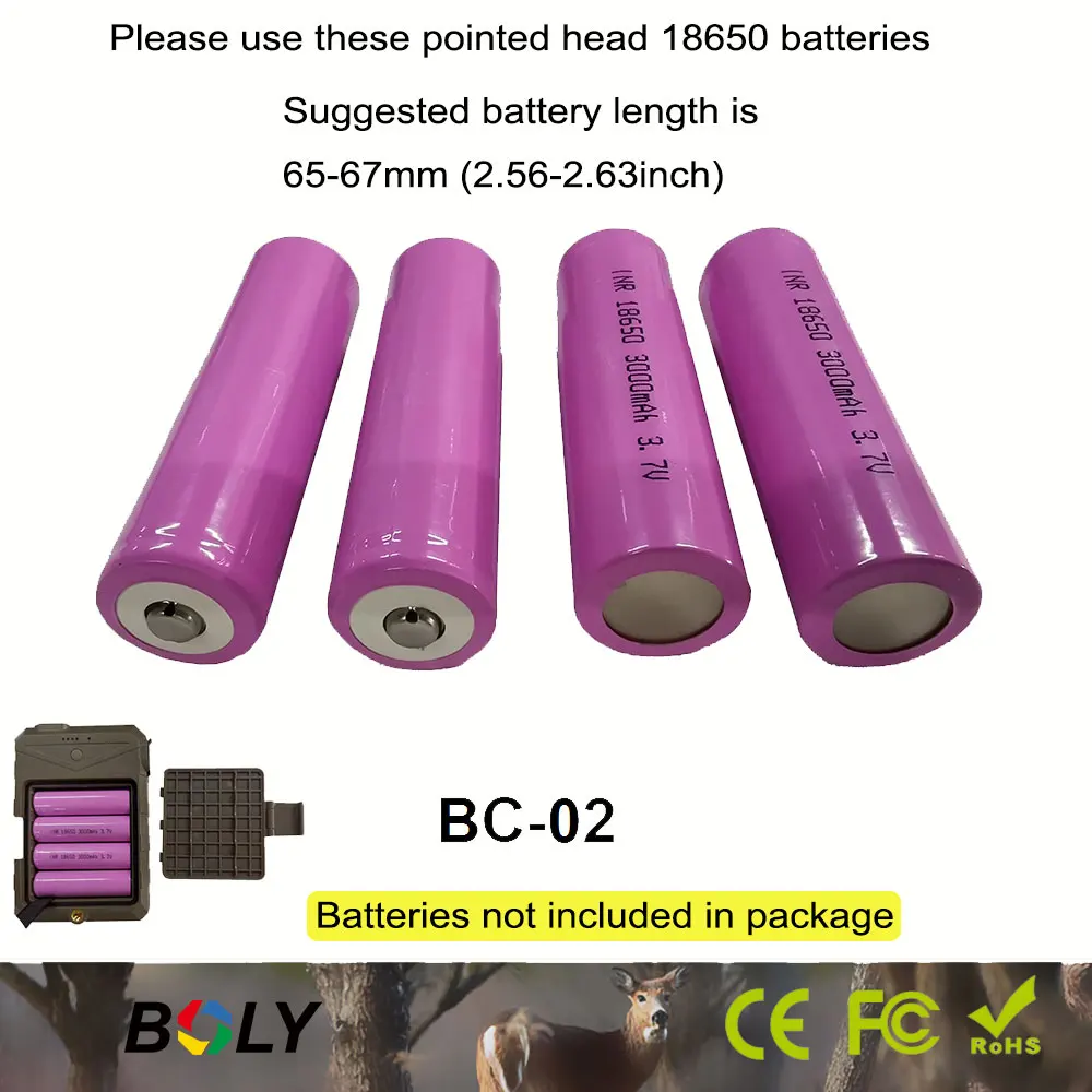 Solar Battery Charger Boly BC-02 Mobile Power Bank Plus Solar Panel Charger Suit Boly Hunting Trail Cameras Accessories 18650 Batteries Not Included