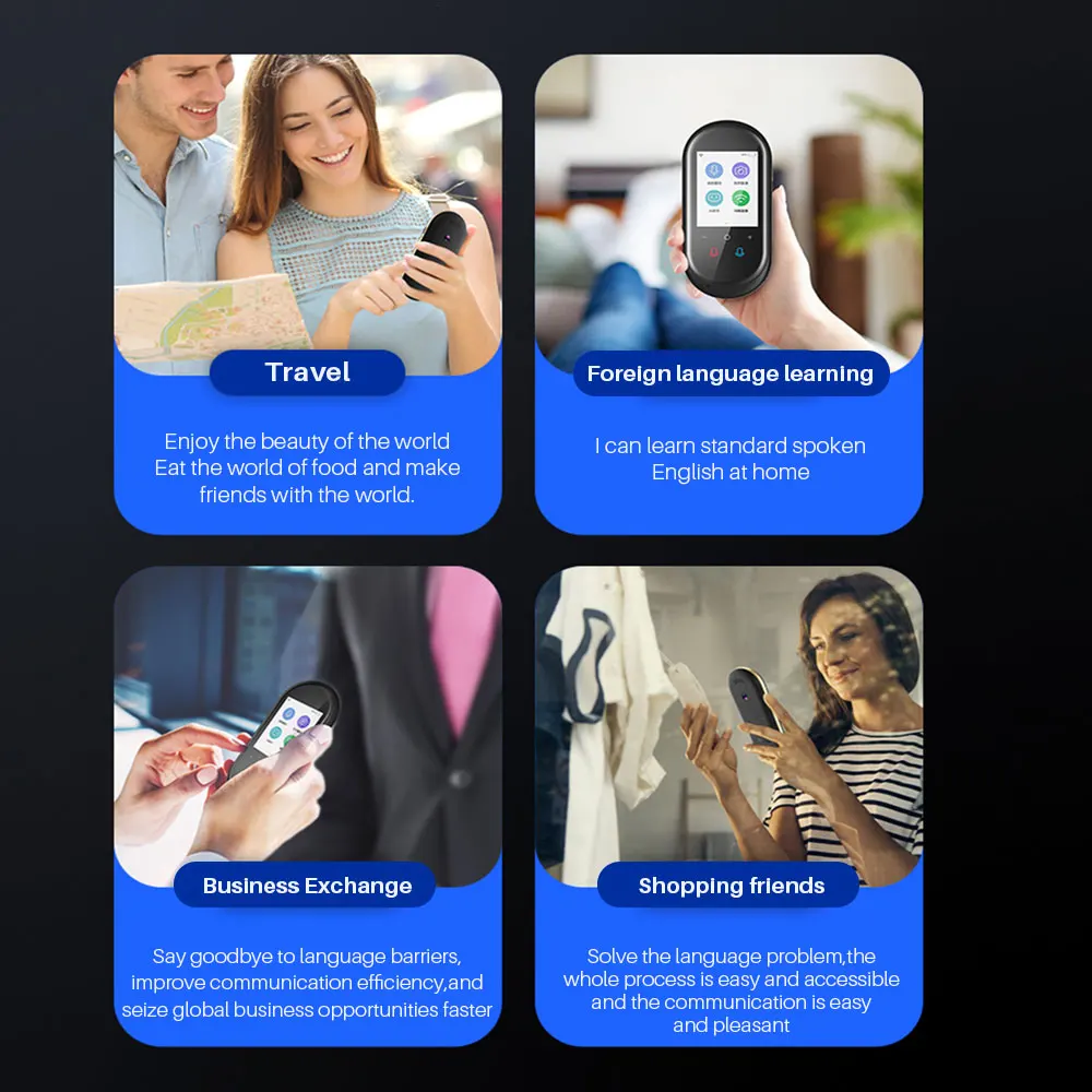 Portable Language Translator Voice Photo Translation Two-way Translation Multi-language Portable Smart Voice Translator