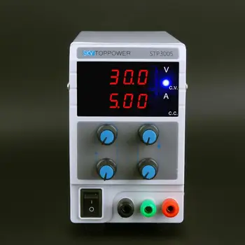 

0-30V 0-10A Adjustable DC Power Stabilizer with 3 Digit Display AU Plug Home Electrical Equipment Supply