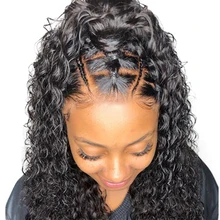 250, парики из натуральных волос на кружеве для женщин, черные, предварительно выщипанные, кудрявые, человеческие волосы, парик из бразильских волос, парик из натуральных волос Prosa Remy