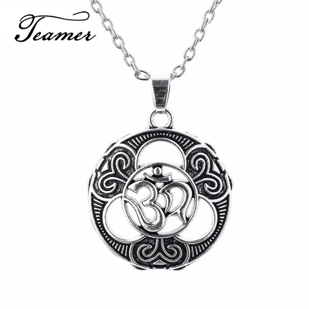 

Teamer Hindu Yoga Amulet Gothic Om Irish Knot Vintage Mandala Necklace & Pendant Wicca Necklace for Woman