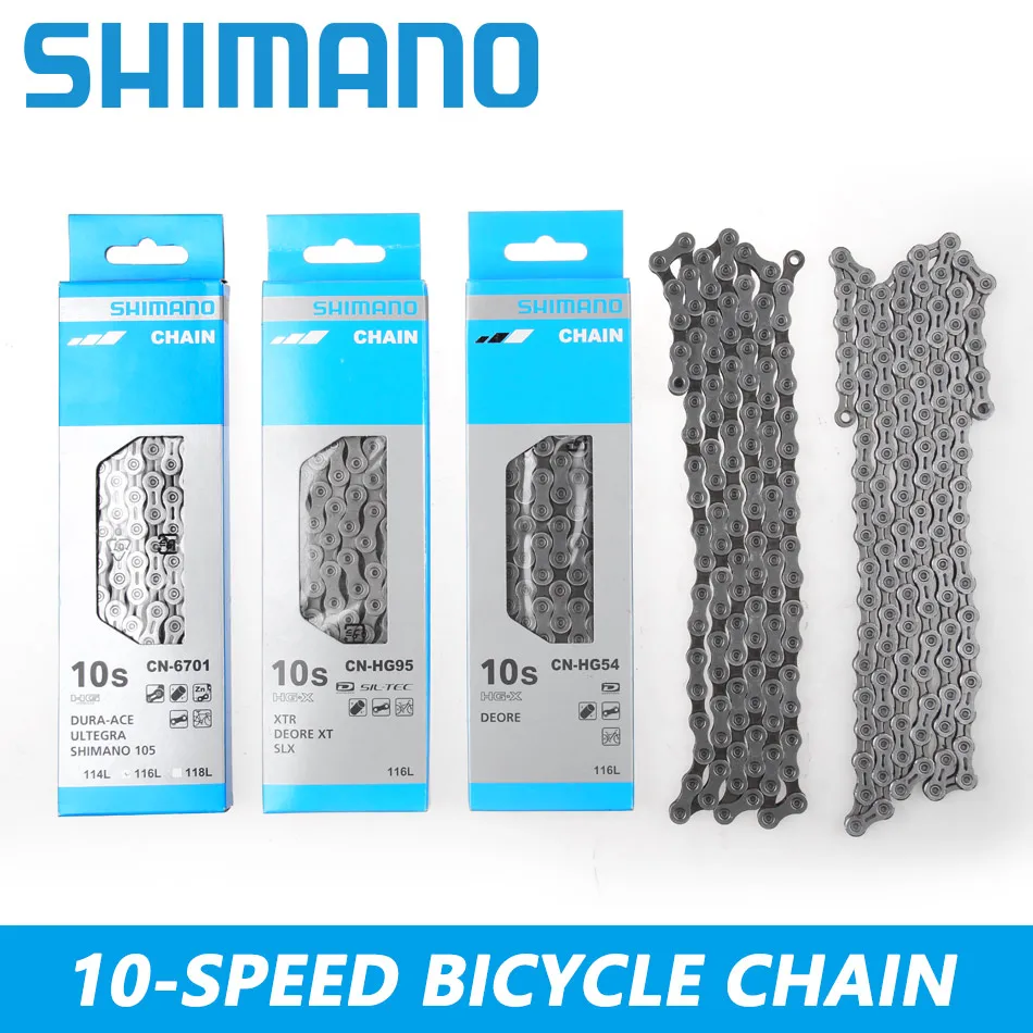 Shimano 10S цепи HG54 в штучной упаковке горный цепь для дорожного велосипеда CN 6701 HG95 116L