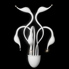 Современный Лебедь светодиодный настенный светильник Креативный дизайн итальянском Настенные светильники Светодиодный G4 лампы, разноцветный лестницы гостиная пульт управления освещением лестницы