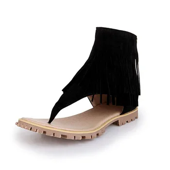 

Women's Flat Sandals Flip Flops Summer Shoes Tassels Casual Shoes Woman Big Size Sandalias Ladies Beach Shoes EU26-62 WSH1122