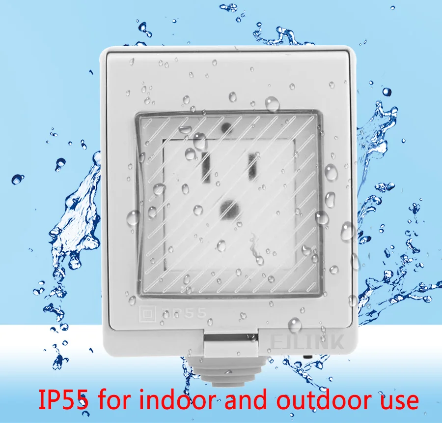 EJLINK Wifi Plug Socket IP55 Waterproof Smart Outlet Ewelink App Remote Control Outdoor Wifi Plug IOS and Android App Control (1)