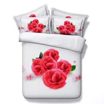 

Flower bone Digital print Bedding Set Quilt Cover Design Bed Set Bohemian a Mini Van Bedclothes 3pcs Large size260*225cm JF387