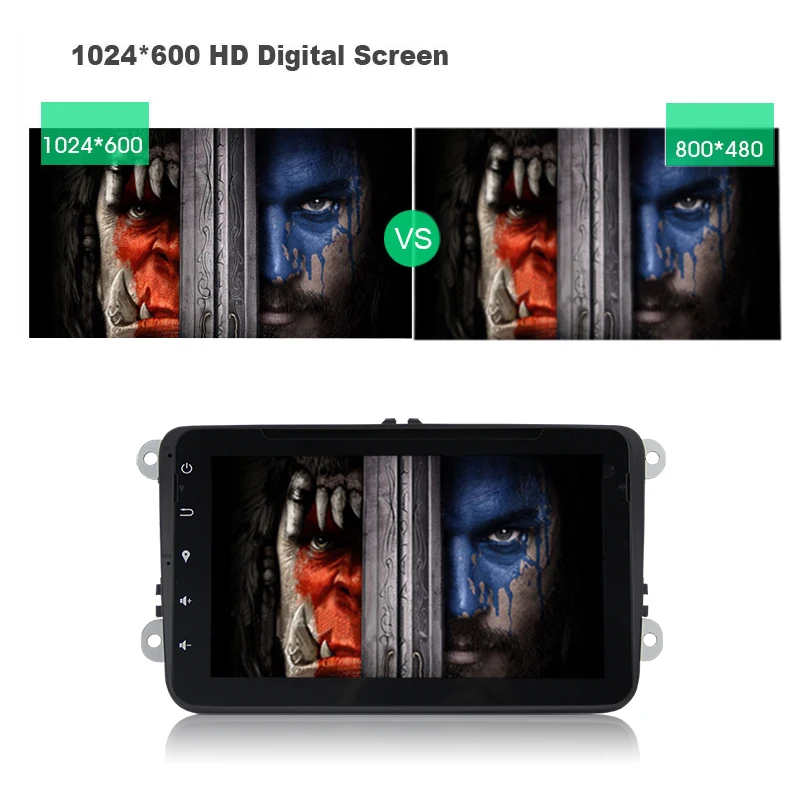 Perfect Android 7.1.2 System Car DVD Player for VW EOS Caddy Shara Amarok Scirocco with GPS Navigation Car Multi-Media Player 8