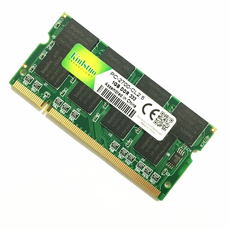 Оперативная память Kinlstuo DDR1 1 ГБ PC2700 DDR333 200Pin Sodimm для ноутбука DDR Гб бесплатная