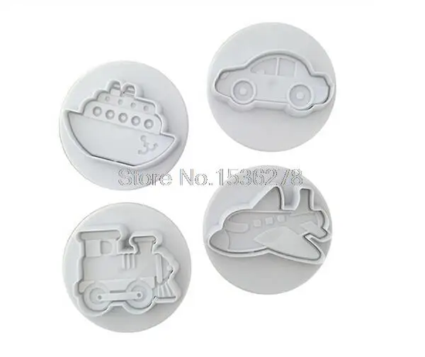 

Kitchen Creative DIY Cake Mould Civil Traffic Tools Stereoscopic Spring Fondant Biscuit Mold Monochrome Car Shaped A683