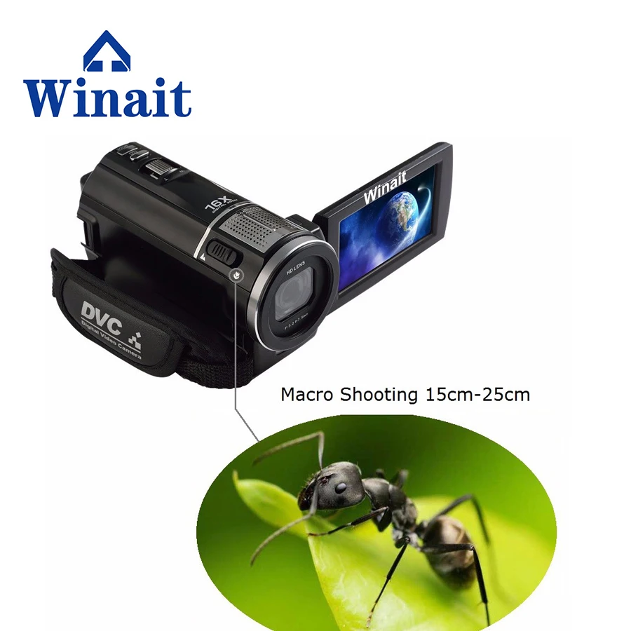 Winait Rotatable Touch Screen LCD 1080P Full HD 24MP Photo Digital Video Camera Camcorder With Remote Controller HDV-F5 Winait Rotatable Touch Screen LCD 1080P Full HD 24MP Photo Digital Video Camera Camcorder With Remote Controller HDV-F5