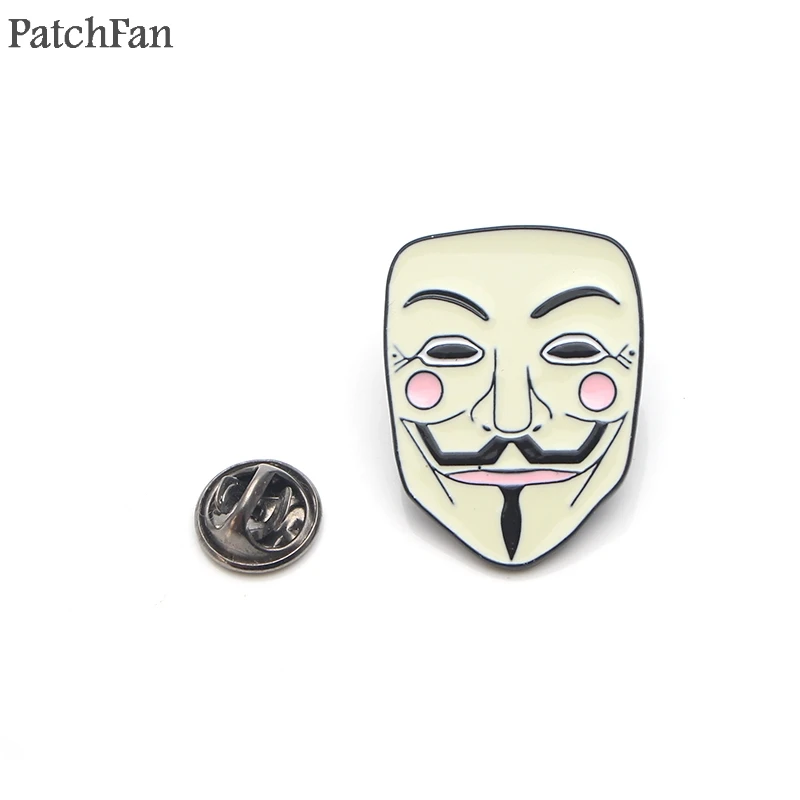 

Patchfan V for Vendetta mask Zinc Enamel pins Trendy medal para backpack shirt clothes bag brooches badges for men women A1818