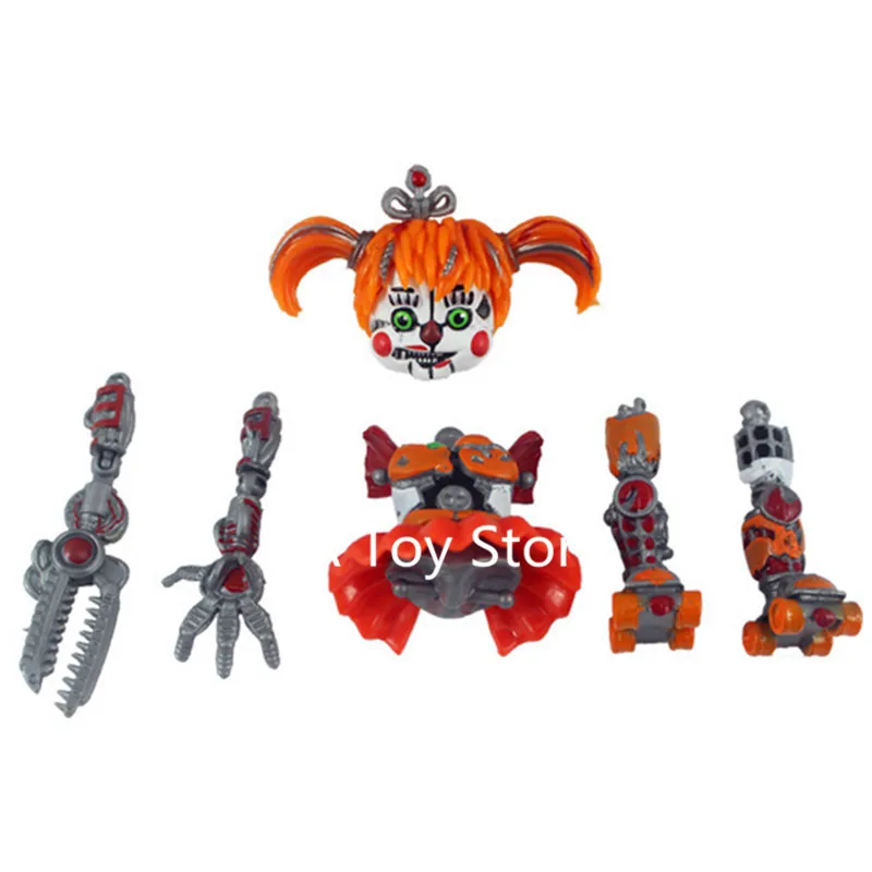 6 шт./компл. FNAF Five Nights At Freddy's Toys Freddy Fazbears Pizzeria Simulator Ver Foxy Chica Lighte подвижные шарниры
