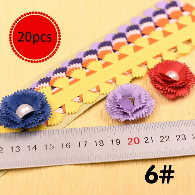 20 Stripes Flower Quilling Paper Strips Colorful Origami DIY Paper Hand