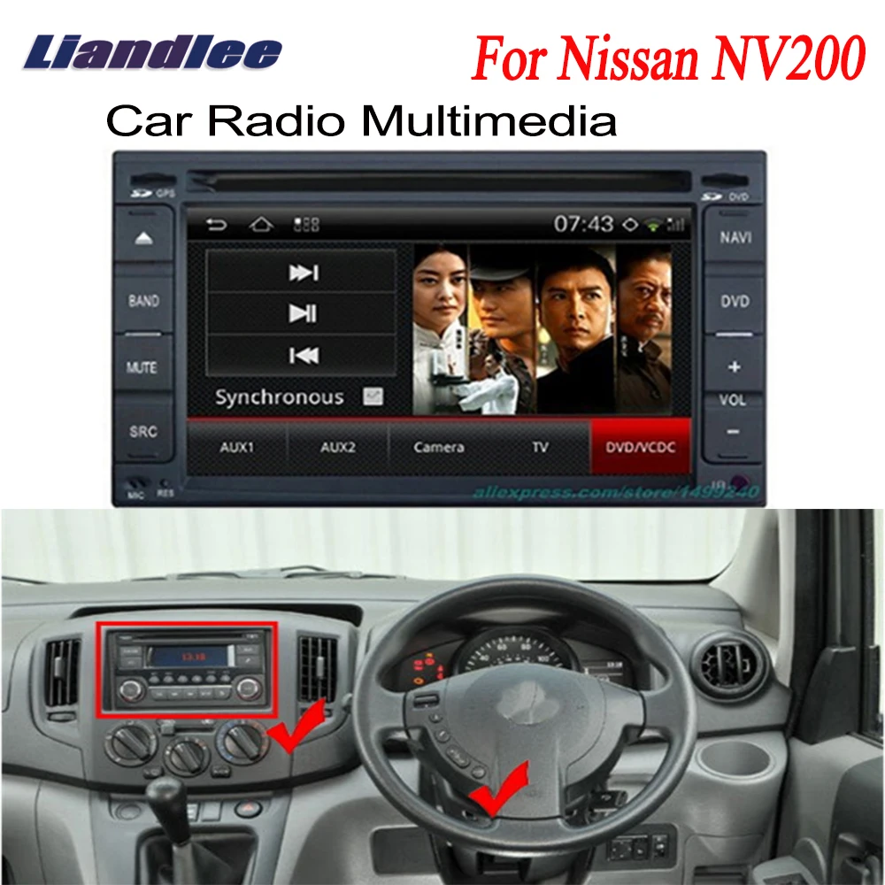 Liandlee 2 din Car Android GPS For Nissan NV200 20092012 Navi