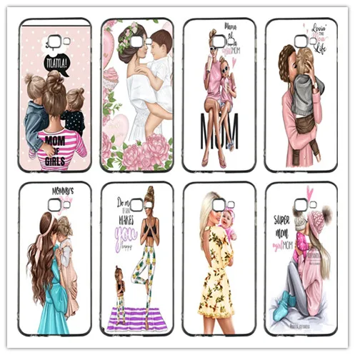 Family Boy Girl Mom Dad princess Baby Soft TPU Mobile Phone Case For Samsung Galaxy J1 Mini J2 J3 J5 J7 2016 A3 A5 A7 | Мобильные
