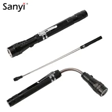 Открытый кемпинг тактический флэш-светильник фонарь Точечный светильник 3x светодиодный Телескопический гибкий магнитный светодиодный светильник-вспышка с 4x кнопкой батареи