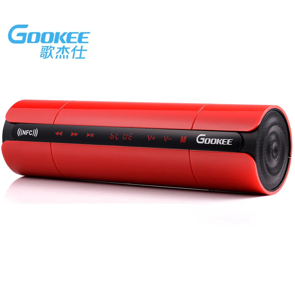 

GOOKEE Wireless Bluetooth Speaker Metal Mini Portable Subwoof Sound with Mic TF Card FM Radio AUX MP3 Music Play Loudspeaker