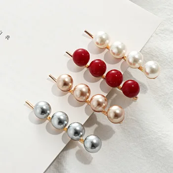

1 PCS Elegant Metal Imitiation Pearl Hairpins Hollow Geometric Rectangle Waterdrop Shape Women Hair Clips Hair Accessories
