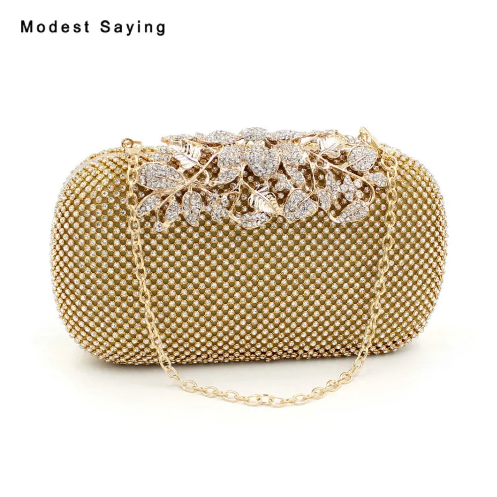

Luxury Gold Bling Crystal Wedding Party Handbags 2018 Sparkly Prom Evening Purse Dolly Bag Wedding Accessories Crossbody Bags