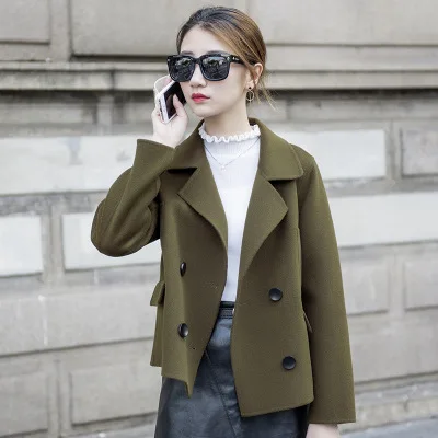 Feminino Femmes Black Casaco Vestes camel Laine Green En 2018 Court army Femelle New Gc114 La Main Manteaux Automne À Cachemire D'hiver Mode Manteau Tinteen TRwFUcYqw