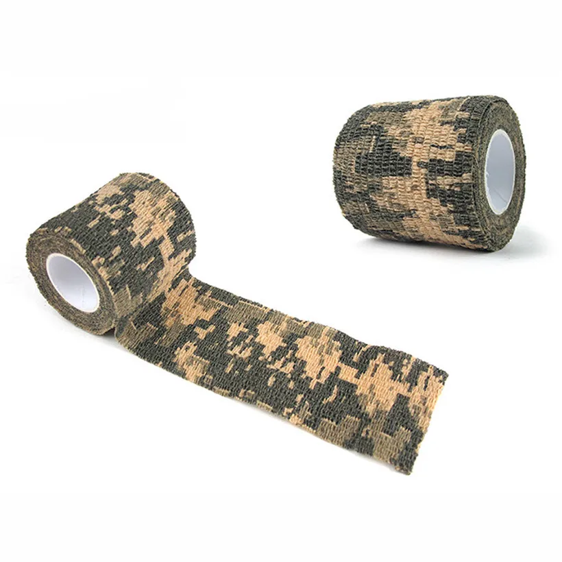

4.5M Camouflage Tape Tactical Bandage For Bicycle Flashlight Camping Hunting Fishing Wrap Outdoor Camouflage Accessories 4A