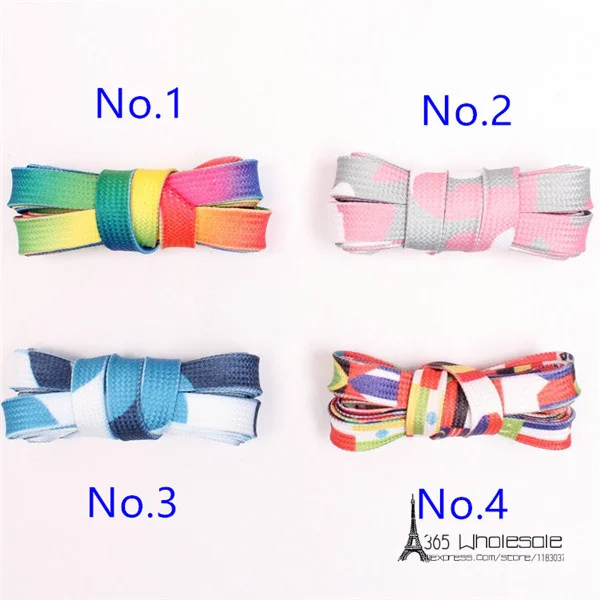 Mixed Colors Shoe Laces Flat Style 120cm 3pairs - Colors