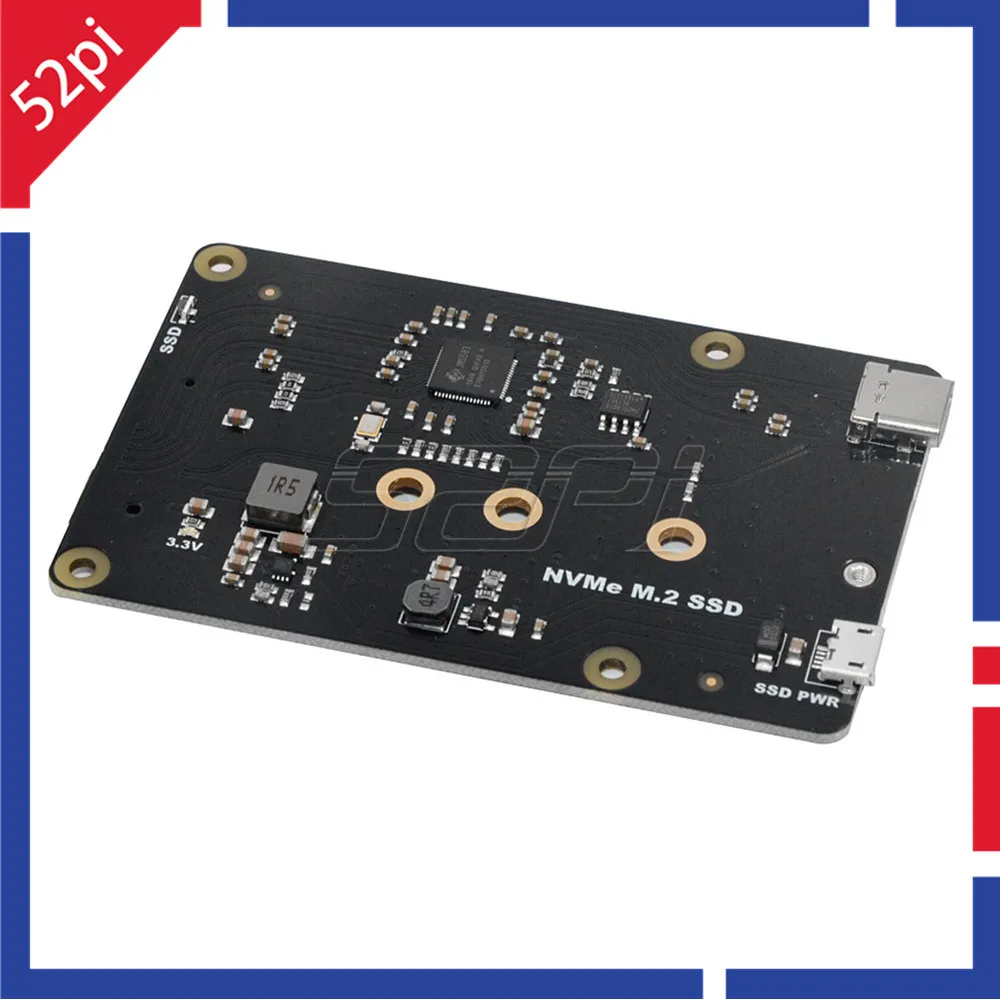 

52Pi X870 M.2 NVMe SSD Shield Expansion Board 2280/2260/2242/2230 for Raspberry Pi 1 Model B+/2 B/3 B/3 B+/4 B ROCK64 Banana Pi
