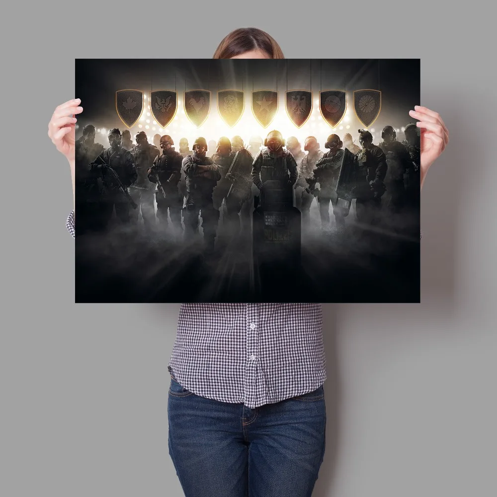 

Video Games PS XBOX Rainbow Six Wall Sticker the For Kids Room Art Decor Boy Room Wall Decals Poster Mural canvas painting ZS30