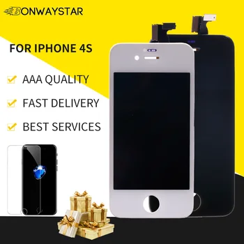 

AAA Quality LCD pentalla screen for iphone 4s Screen Display Touch Screen Digitizer Assembly Phone Replacement Part free ship
