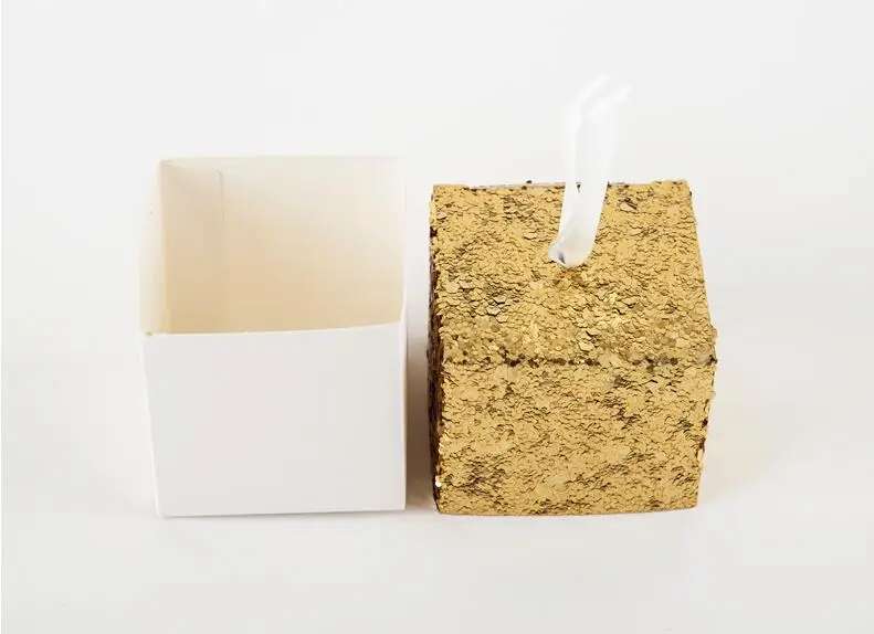 European Glitter Box Wedding Party Gift Favors Box Festive Party Wrapping Supplies Wedding Candy Box Gold Silver Glitter 1